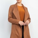 Open Front Suede Blazer
