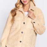 Long Slv Flap Pocket Oversize Jacket