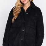 Long Slv Flap Pocket Oversize Jacket