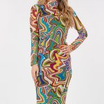 Long Sleeve Bodycon With Letter Print- Id.Cc56590