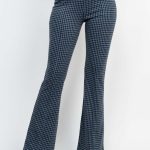 Plaid Bell Bottom Pants