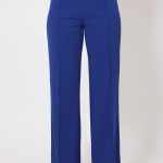 High Waist Pants With Self Fabric Buckle Detail On The Waist
