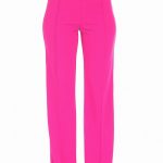 High Waist Pants With Self Fabric Buckle Detail On The Waist