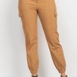Solid High-Rise Pocketed Jogger Pants