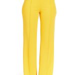 Front-Line Flared Leg Design Solid Pants