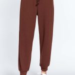 Waist String Detail Hacci Long Pants