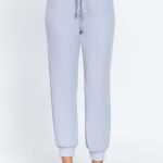 Waist String Detail Hacci Long Pants