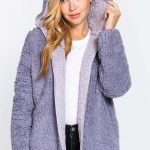 Hoodie Faux Fur Reversible Jacket