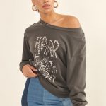 A Garment Dyed French Terry Graphic Sweatshirt
