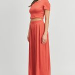 Crop Top And Palazzo Pants Set