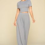 Crop Top And Palazzo Pants Set
