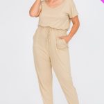 Plus Size Short Sleeves Jumpsuit