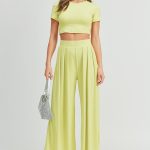 Crop Top And Palazzo Pants Set
