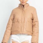 Mock Neck Quilted Jacket