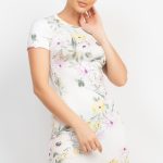 Short Sleeve Floral Bodycon Dress