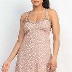 Smocking Sleeve Mini Print Dress