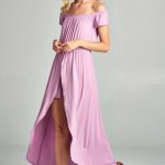 Off Shoulder Solid Jersey Romper Maxi