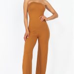 Solid Strapless Jumpsuit