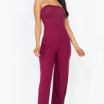 Solid Strapless Jumpsuit