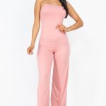 Solid Strapless Jumpsuit