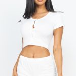 Cropped Tank Top And Shorts Set
