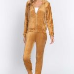 Faux Fur Jacket & Jogger Pants Set