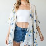 Ruffle Trim Lightweight Kimono