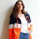 Colorblock Zip-Up Hooded Wind Jacket