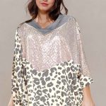 Multi Print Oversized V-Neckline
