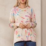 Multi Color Print Knit Sweater
