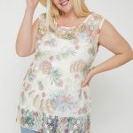 Lace, Sleeveless Tunic Top