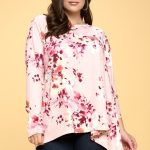 Floral Print Yummy Rib Knit Top