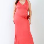 Plus V-Neck Sleeveless Maxi Dress