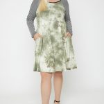 Round Neck Tie Dye Dress