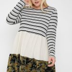 Tiered Color Block Dress