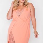 Plus Size Lace Detail Bodycon Mini Dress