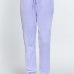 Waist Elastic Velour Long Jogger Pants