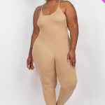 Plus Size Solid Bodycon Cami Jumpsuit- Id.Cc56584g