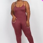 Plus Size Solid Bodycon Cami Jumpsuit- Id.Cc56584d