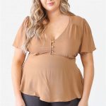 Plus Tie Detail Flare Top