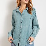 Mineral Washed Cotton Gauze Shirt