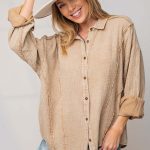 Mineral Washed Cotton Gauze Shirt