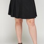 Plus Size, Knit Eyelet A-Line Skirt