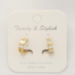 Stripe Metal Huggie Earring