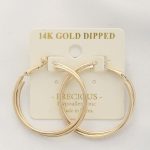 Double Hoop 14k Gold Dipped Earring