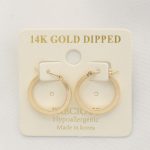 Square Edge 14k Gold Dipped Hoop Earring