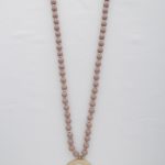 Circle Pendant Beaded Necklace
