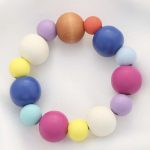 Colorful Wood Bead Bracelet Set