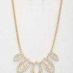 Marquise Rhinestone Link Metal Necklace