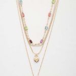 Heart Charm Beaded Layered Necklace